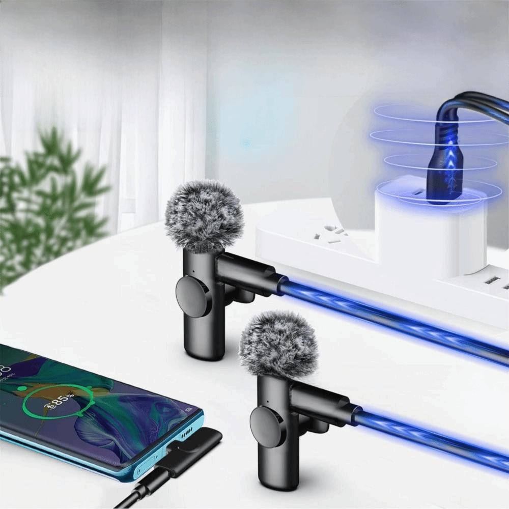 Professional Mini Lapel Mic Noise Reduction Wireless K11 Microphone  Recording Audio Video
