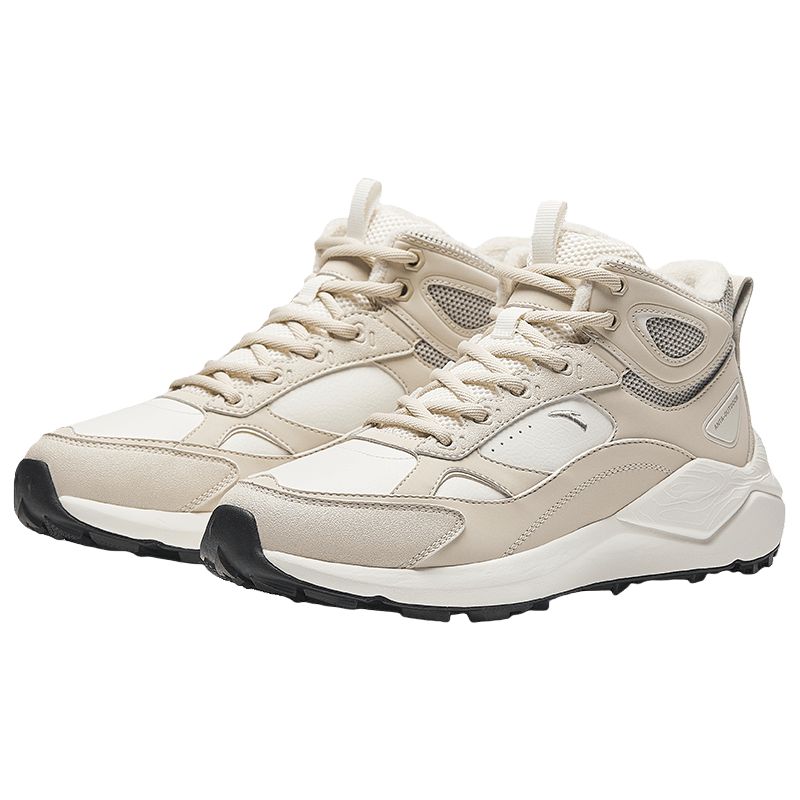 Anta Comfortable Plush Non-Slip Warm High-Top Casual Shoes Women Sneakers Mica 922448910-3