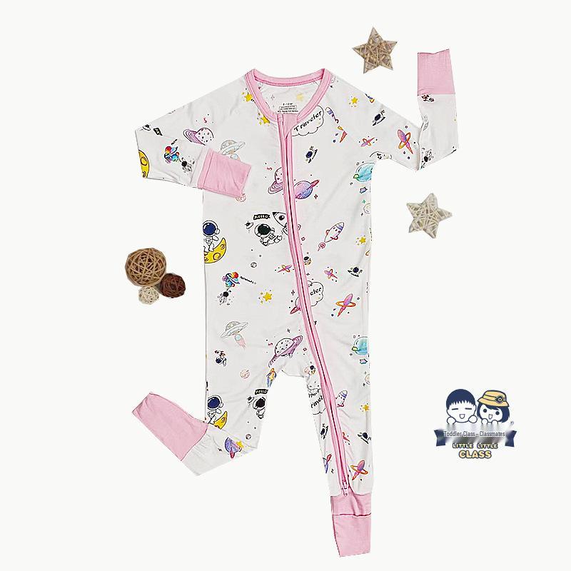 Bamboo Fiber Cartoon Baby Romper Jumpsuit Bodysuit