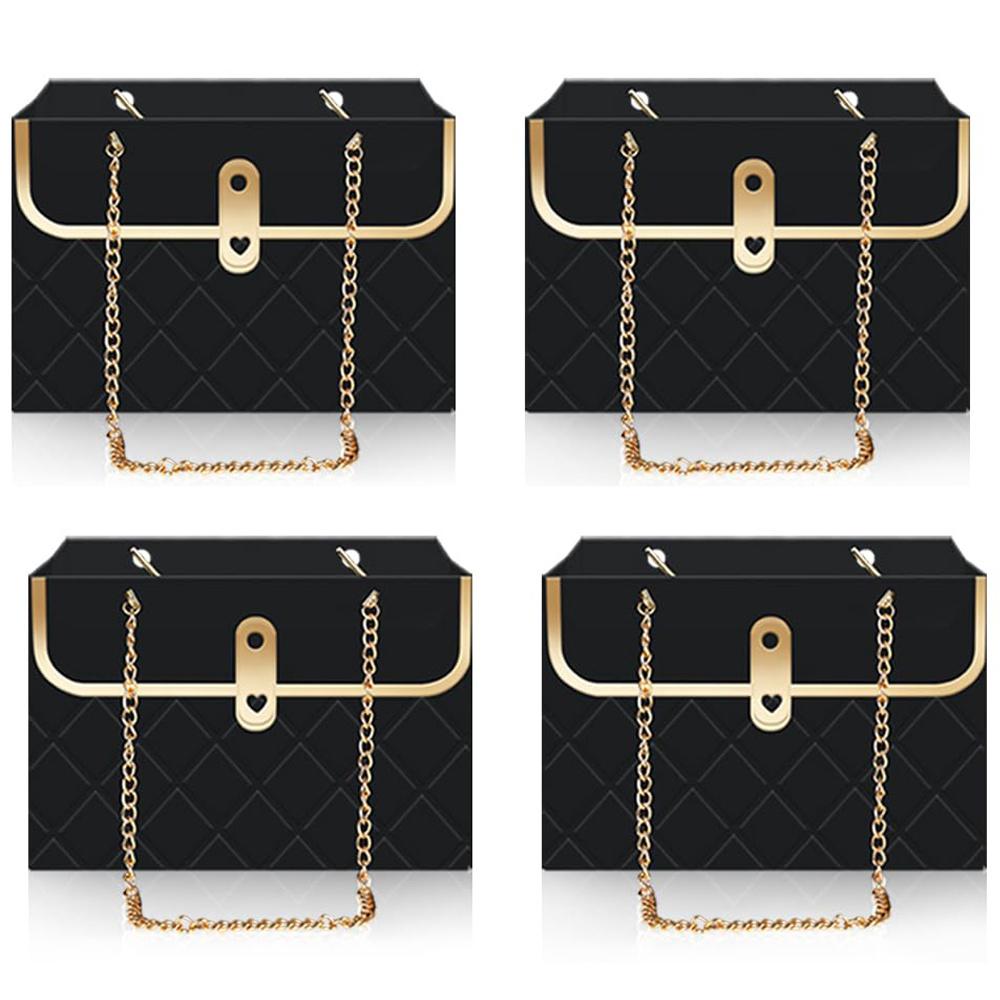 4PCS Portable Flower Box Rose Packaging Wrapping Gift Bag Shop Wedding Valentine's Day Birthday Party Paper Bag Box