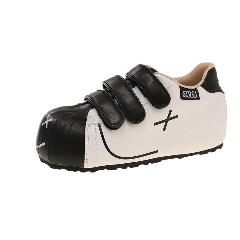 Ugly cute big head inner height increase bread shoes women's 2025 new Velcro versatile sports little white shoes casual board shoes