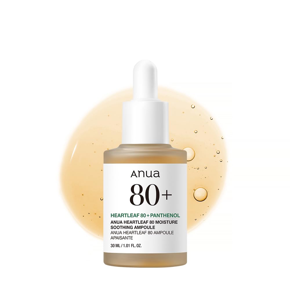 

ANUA Houttuynia Cordata 80 Moisture Hyaluronic for Sensitive and Oily Heartleaf Korean Beauty Korean Cosmetics Ampoule, 30ml, Serum, Moisturizing,