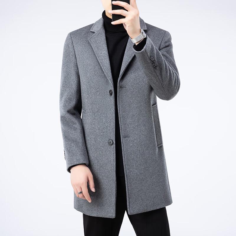 Firstview Men's Wool Blend Business Casual Overcoat FV24D1130