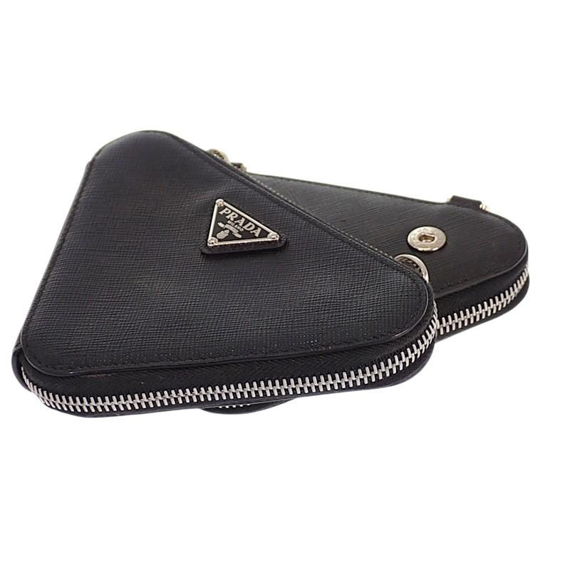 Prada 1NR015 2WAY Bag Black Safiano Women