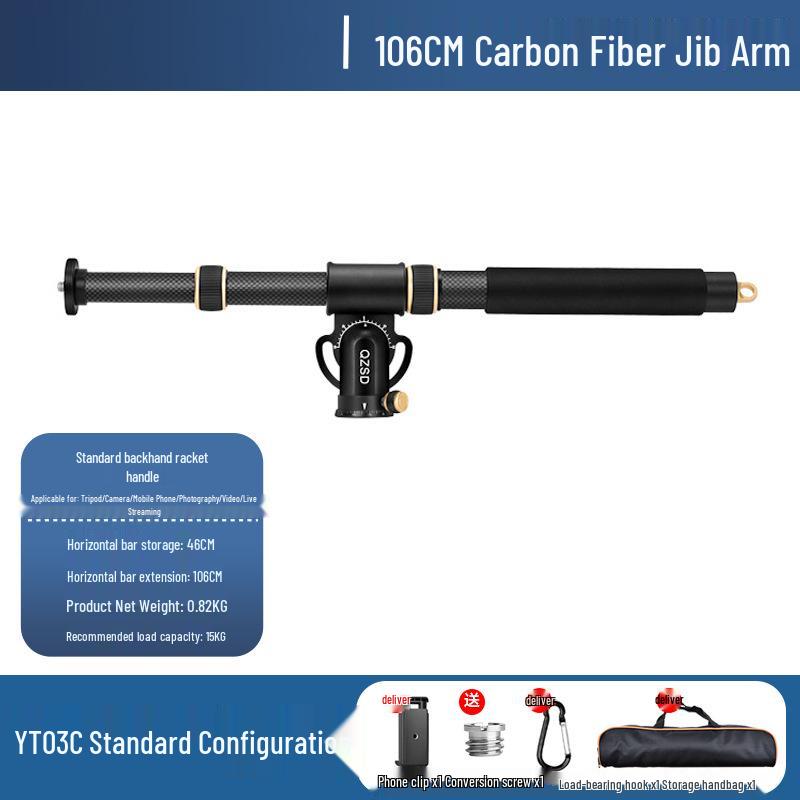 8 Lightweight Camera Overhead Shooting Bracket DSLR Tripod Extension Rod Set for Mirrorless or Mobile Horizontal Shooting