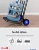 Carrito de Compras Plegable Portátil para Uso Doméstico - Carrito de Equipaje de Acero al Carbono Tirado a Mano para Comestibles