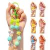 Keychain Macaron Color Heart Flower Beads Design Key Chain Transparent Colorful Pendant Mobile Phone Chain Bag Hanger Anti-Lost Accessory