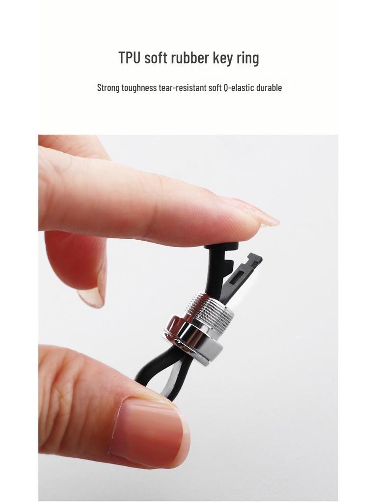 Men's Metal Car Keychain Pendant: Sleek Anti-Lost Waist-Hanging Key Ring