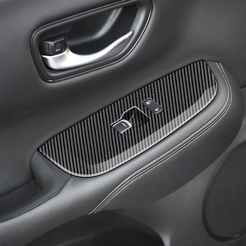 Trim Rhd For Honda Zr-v Zr V Zrv   Interior Abs Carbon Fiber ide Armrest Window Lift Glass Rise Control Switch Trim
