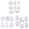 6/8Pcs Halloween Themed Silicone Candle Moulds for Epoxy Resin, Christmas Theme Silicone Candle Molds for Candle, Soap