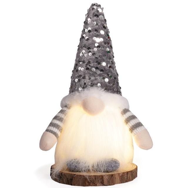 Gesichtsloser Plüsch-Wichtel mit LED-Leuchten - 2025 Weihnachts-Hausdekorationen, Navidad Deko & Neujahr 2026 Feiertagsgeschenk