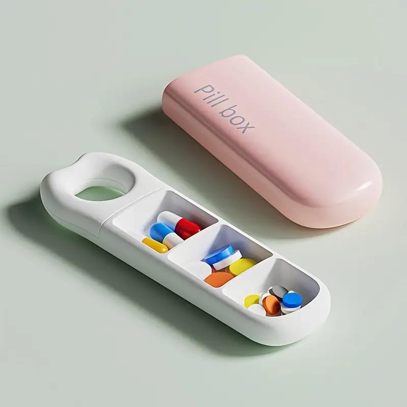 1PCS Mini Multifunctional Compartment Portable Medicine Box for Travel, Simple Packaging and Storage of Medicine