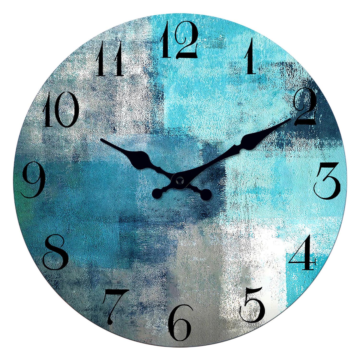 

12 Ретро Деревянные Настенные Часы для Гостиной - Бесшумный Дизайн