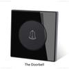 86 Type European Standard Automatic Reset Rebound Doorbell Switch Glass Panel EU UK Press Switch 16A Home Office Villa Hotel