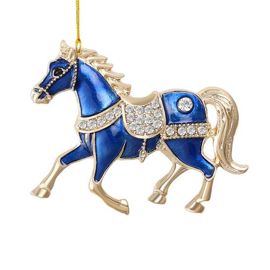 Horse Christmas Ornaments Sparkly Rhinestone Horse Hanging Decoration