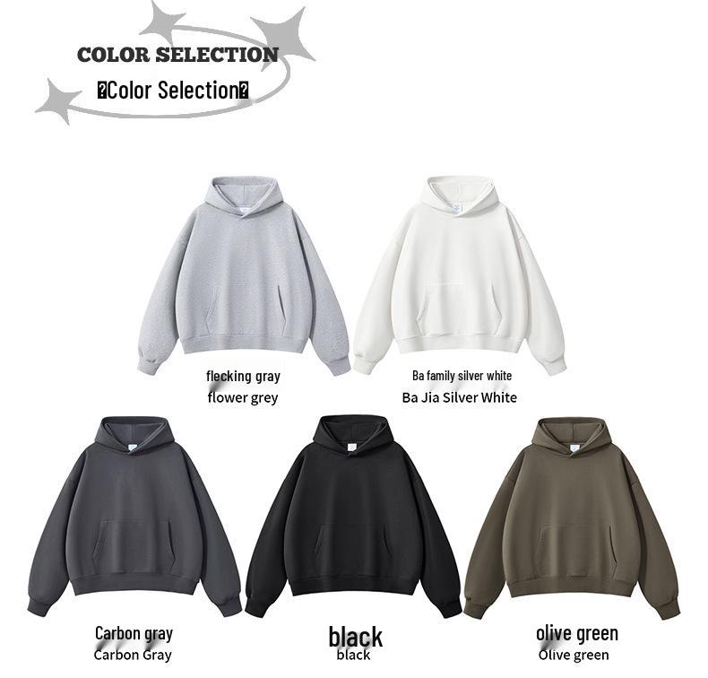 RS Men's American Style Fleece Hoodie | 500G Heavyweight Light Brushed Hooded Sweatshirt
