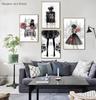 Fashion Paris Grils Canvas Poster Modern Wall Art Posters New York London Perfume Pictures Print Painting For Living Room Decor