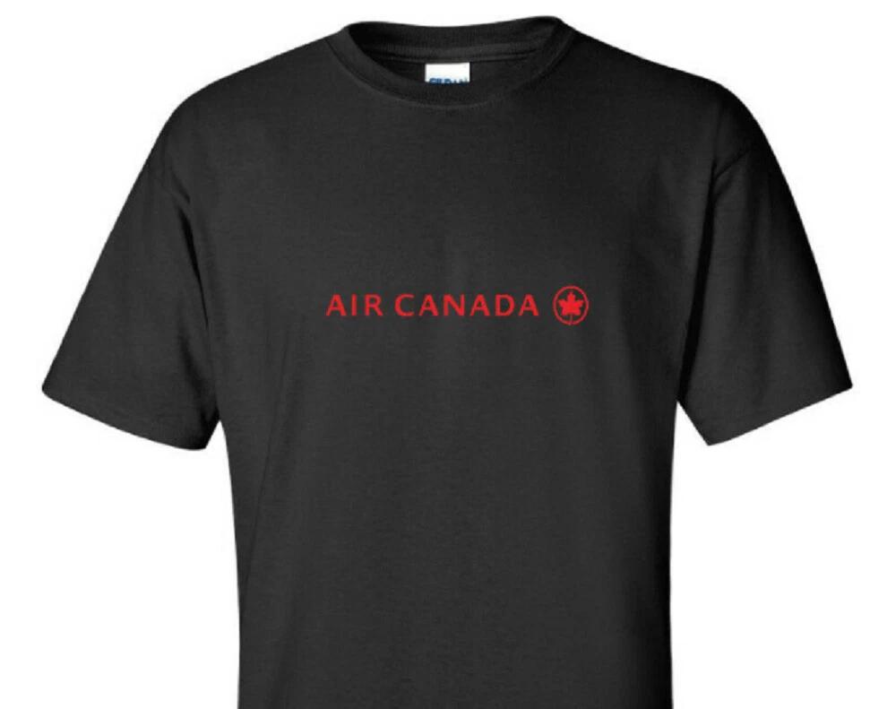 Черная хлопковая футболка Air Canada Red с ретро-логотипом канадской авиакомпании M