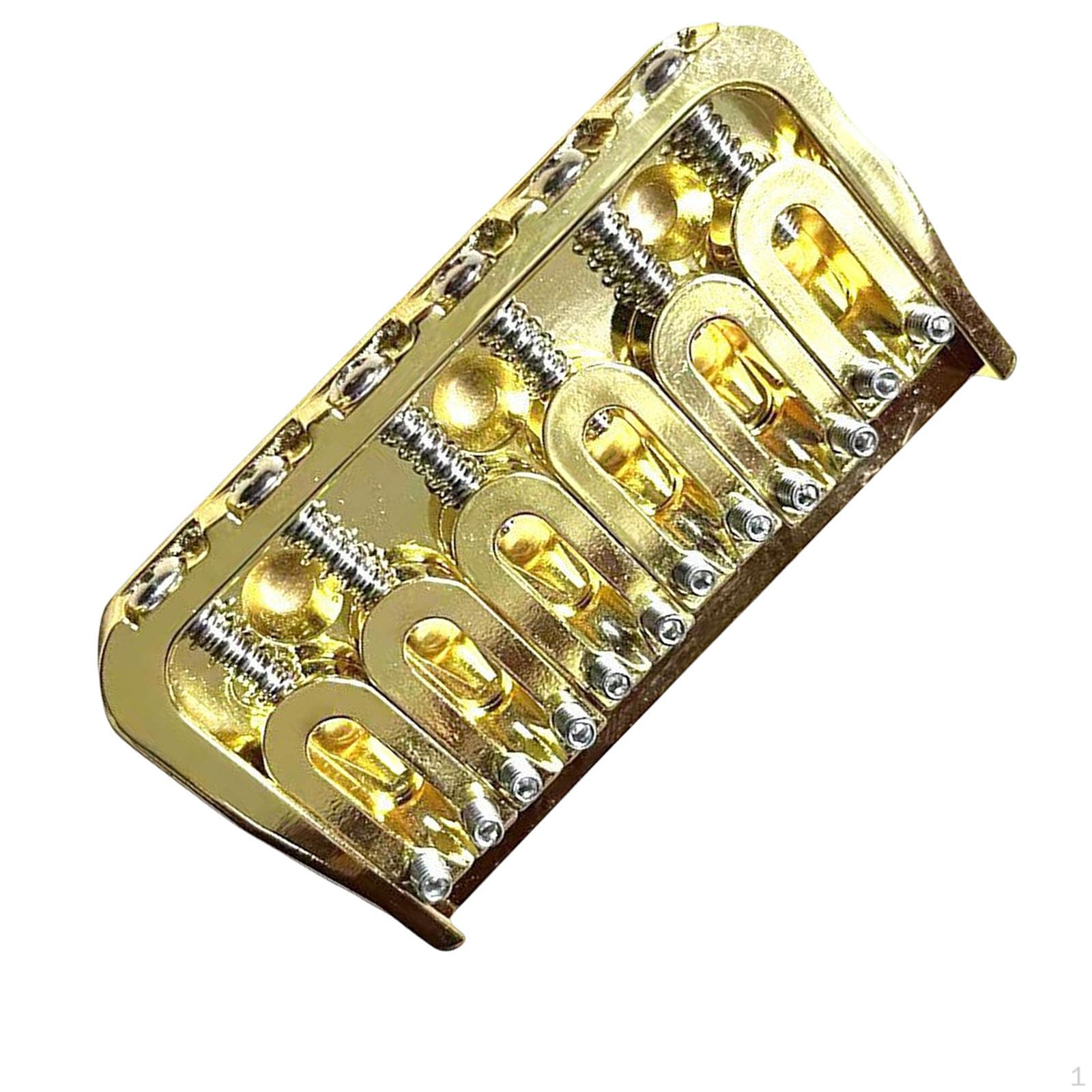 

Фиксированный хардтейл-бридж для гитары из сплава, замена струнодержателя гитары, электрический бридж золотистый