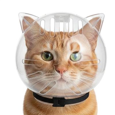 Cat Bubble Muzzle Transparent Breathable Face Cover Cat Hood for Small Dogs Bathing Shedding Nail Trimming Shower Behavior