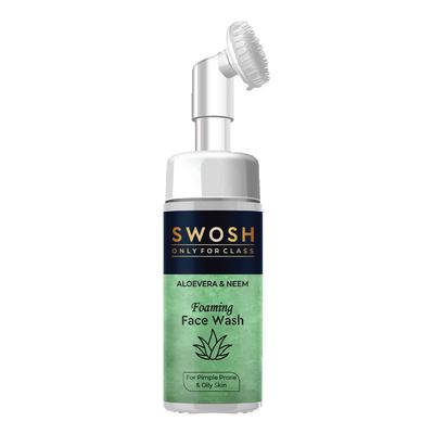 Aloe Vera Cleansing Foam (100 Ml), Aloe Vera & Neem Foaming Face Wash, Swosh
