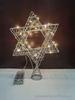 Wrought Iron Luminous Glitter Treetop Star Christmas Decoration