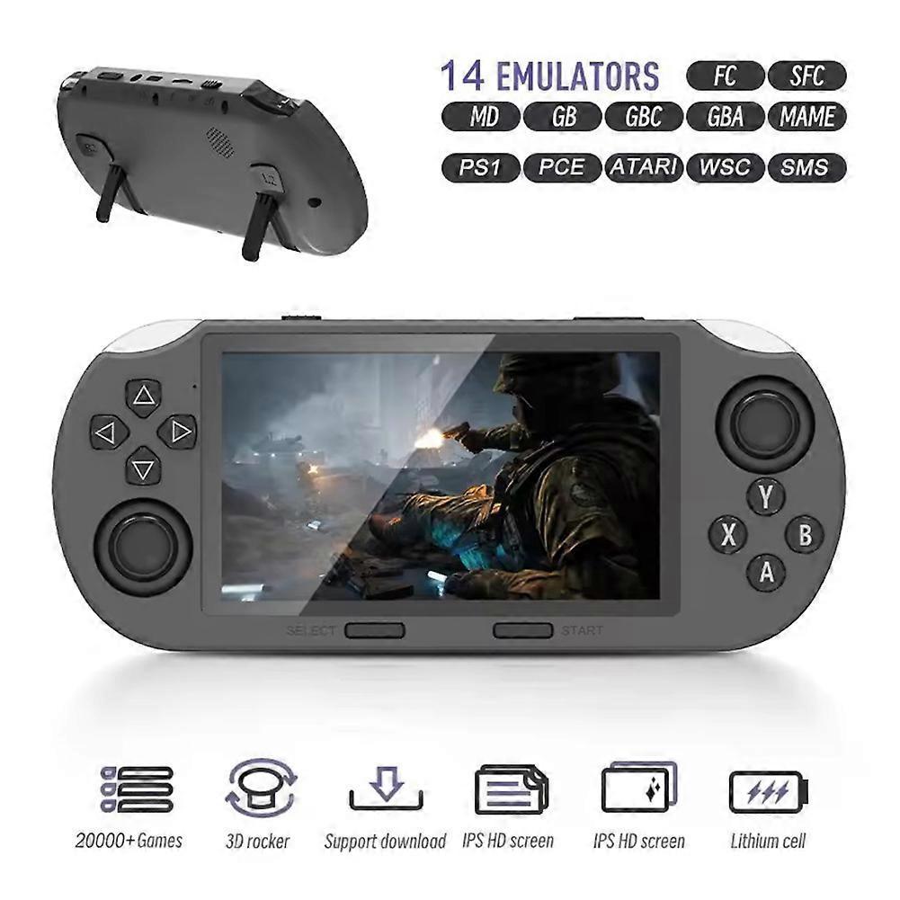 2000+ Games SF3000 Retro Handheld Game Console, Portable Pocket Game Player, 4.5-Inch IPS Screen, 64GB GBA/PSP/KOF Games
