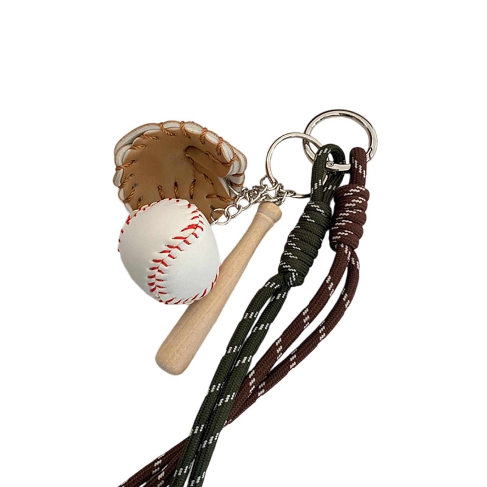 

Elegant Baseball Keychain Bag Charm Practical Metal Key Holder Bags Pendant Stylish Purse Accessory For Women серебряный