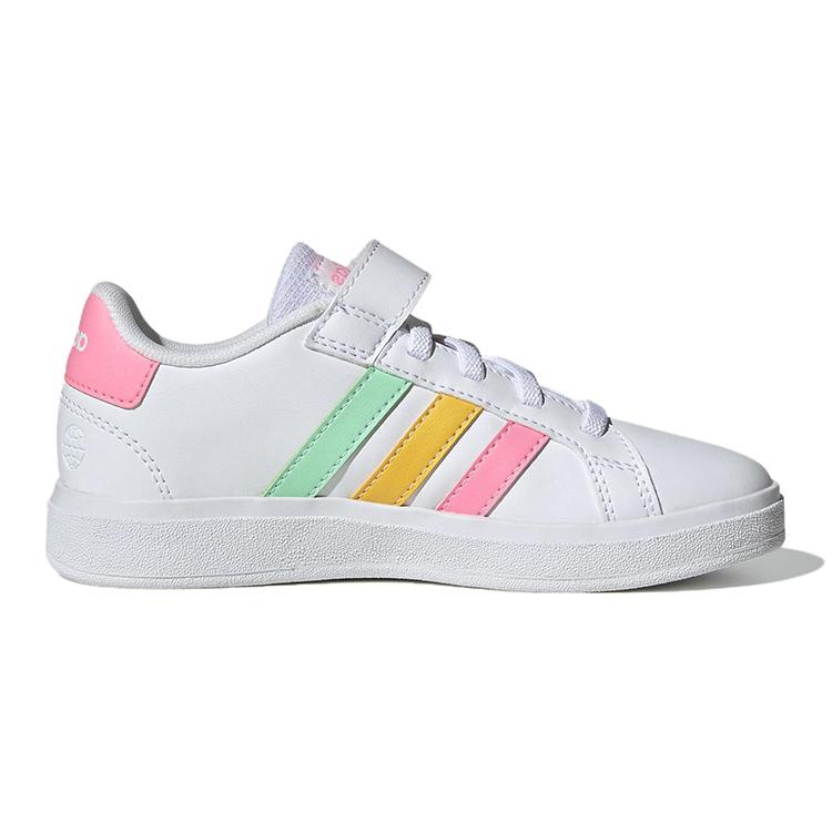 adidas Grand Court 2.0 Little Kid 'White Multi-Color' HP8913