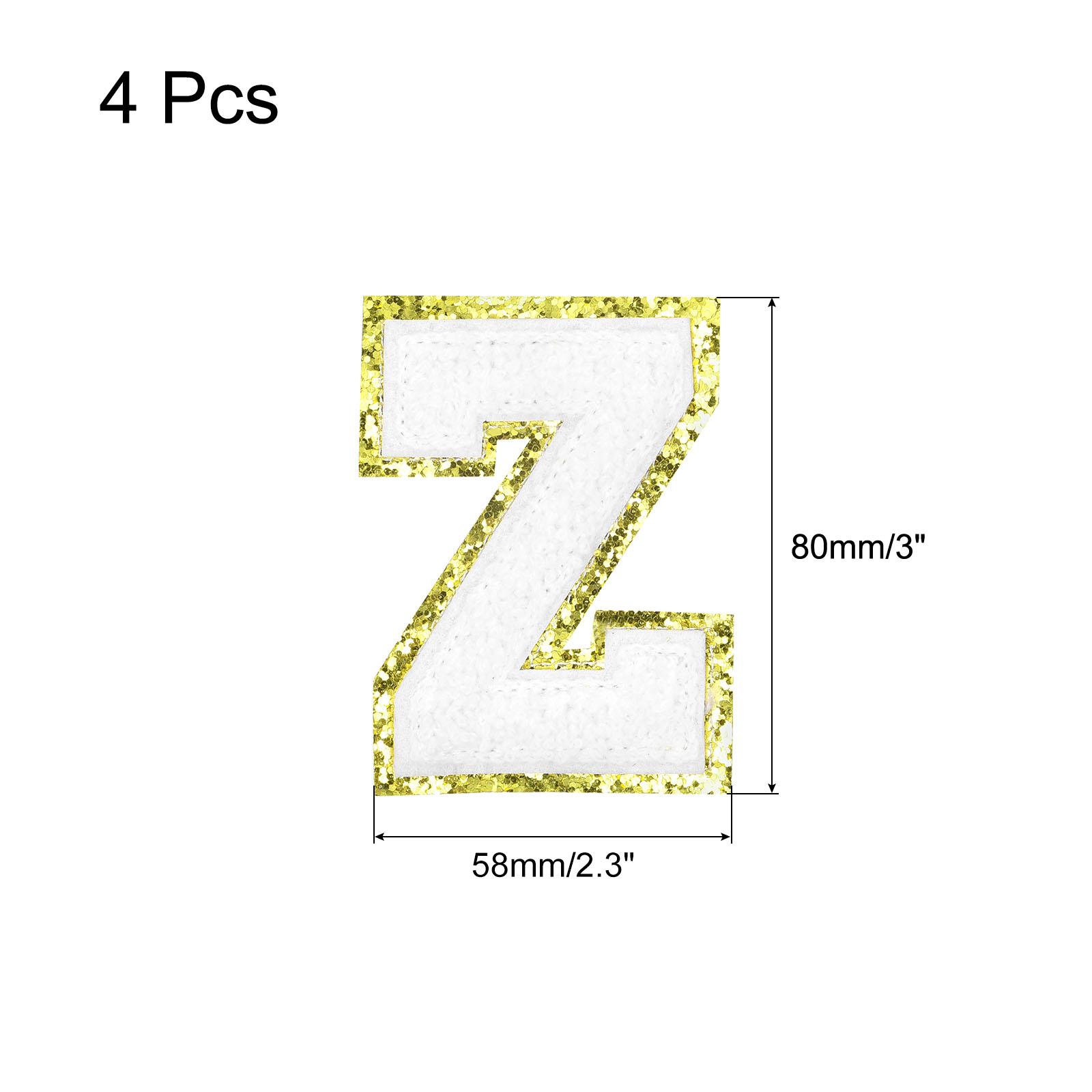 

4pcs White Chenille Letter Patches Iron on Letter Patches Embroidered Letter Patches Embroidery Patch Iron for Shoes Backpacks