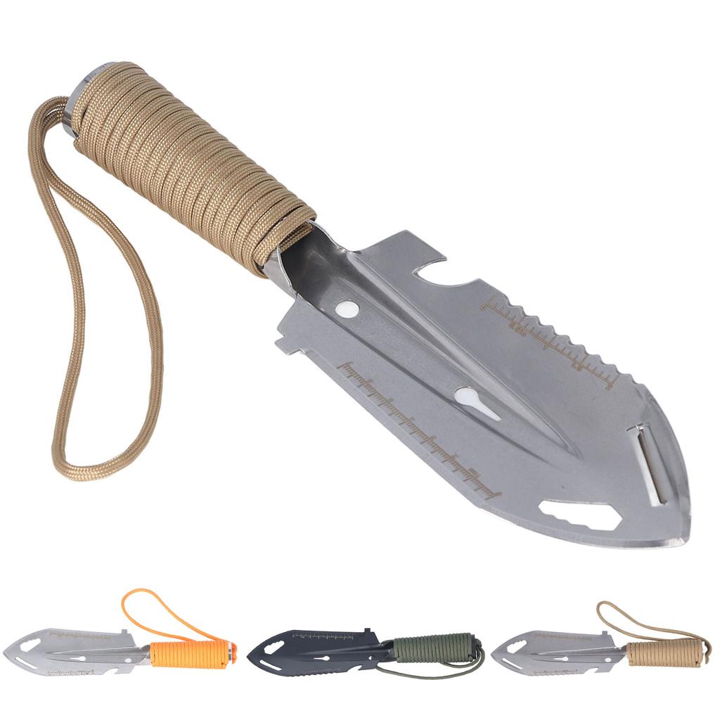 Sırt Çantası Küreği Mini Mala Sırt Çantası Küreği Çok Fonksiyonlu Paslanmaz Çelik Bahçe İşleri Dikim Açık Hava Hayatta Kalma