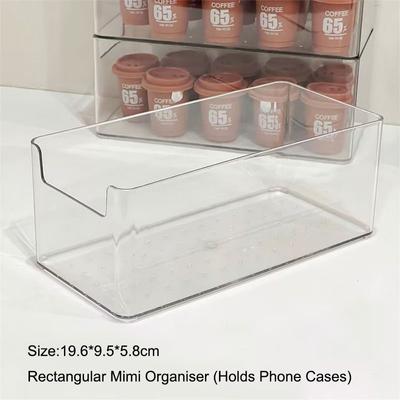 Haushalt Transparent Lagerung Box Medium Lange Box 1Pc Desktop Kunststoff Veranstalter