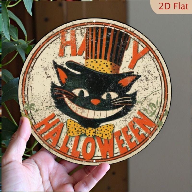 2D Flat Hanging Decorative Metal Sign Hand Painted Art