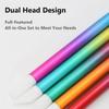5Pcs Dual Heads Gradient Dotting Pen Brush with Silicone Rhinestones Gem Picker Crystal Picking Manicure Nail Art Tools