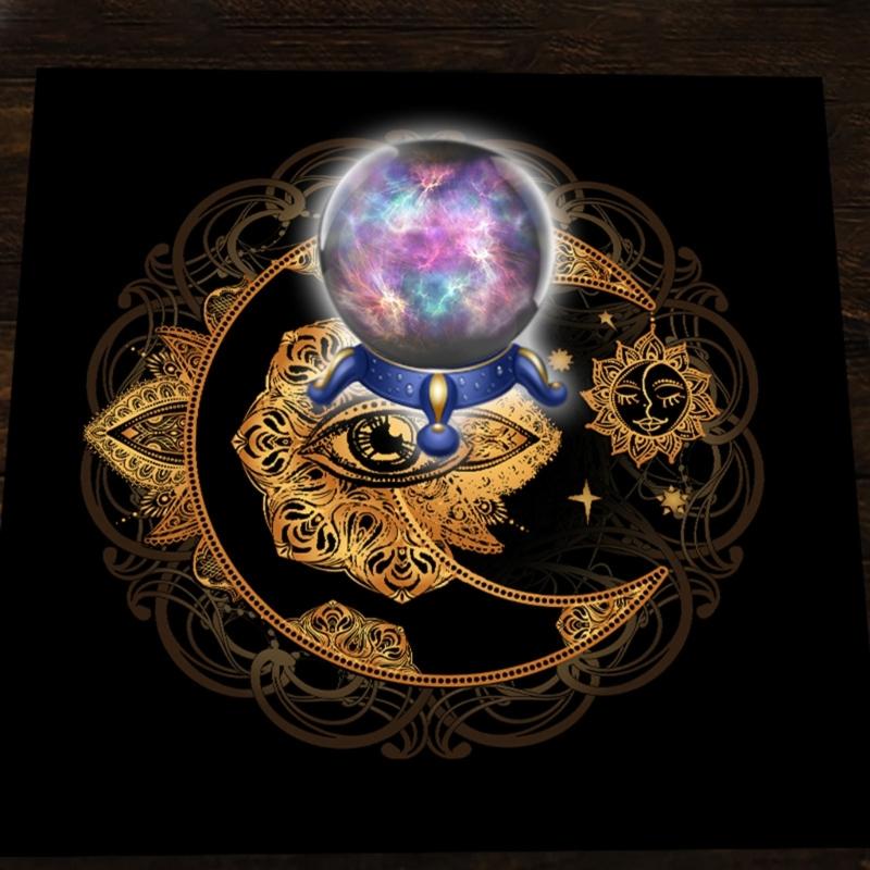 Square Shape Divinations Mat Altar Tablecloth Board Game Card Pad Table Cloth Metaphysical Board Game Mat