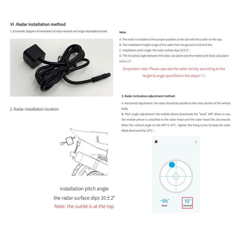 77Ghz Millimeter Motorcycle Specific Blind Spot Detection Wave Sensor Bsd Lane Change Assist System Detection Range 50M for Auto