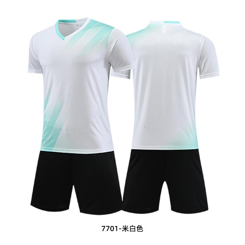 Children s football jersey, short-sleeved suit, competition training jersey, summer breathable printing, football jersey, jersey print number 4XS（100-120cm）