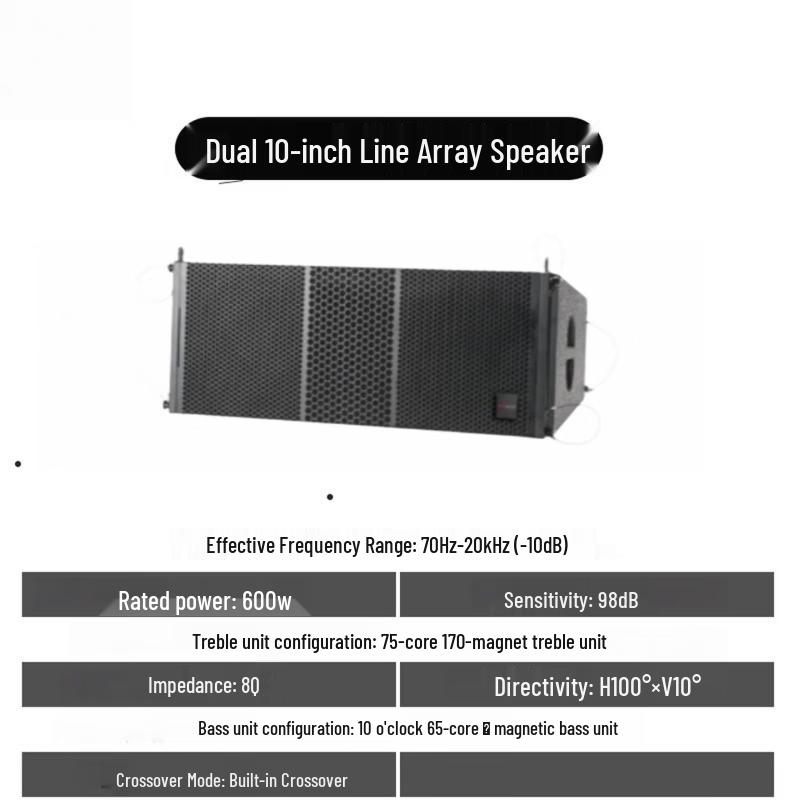 HIKVISION DS-QAOLP60014 Dual 10-inch Line Array Speaker CN Plug (adapter Included)