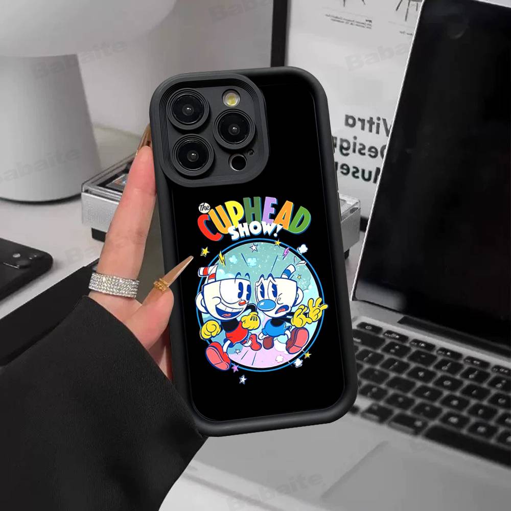 Anime Cuphead Cartoon Phone Case For IPhone 17 16 15 14 13 12 11 Pro Max Plus Silicone Shockproof Case