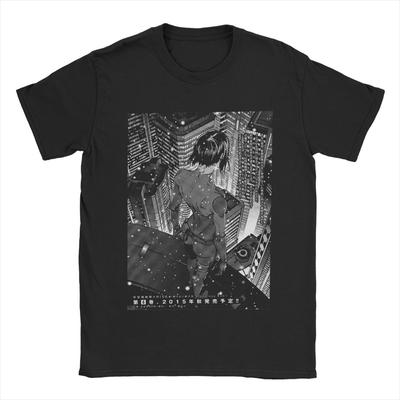 Awesome Ghost In The Shell T-Shirt Men Crewneck 100% Cotton T Shirt Anime Manga Short Sleeve Tees Plus Size Clothing