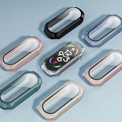 Tempered Glass+cover for Xiaomi Mi Band8 PC Bumper Screen Protector Case Shell Mi Band 8 Accessories