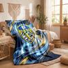 Leeds United Fotballtrykk Flanellteppe Mykt Varmt Sofa Seng Kastepledd For Hjemmekontor Soverom
