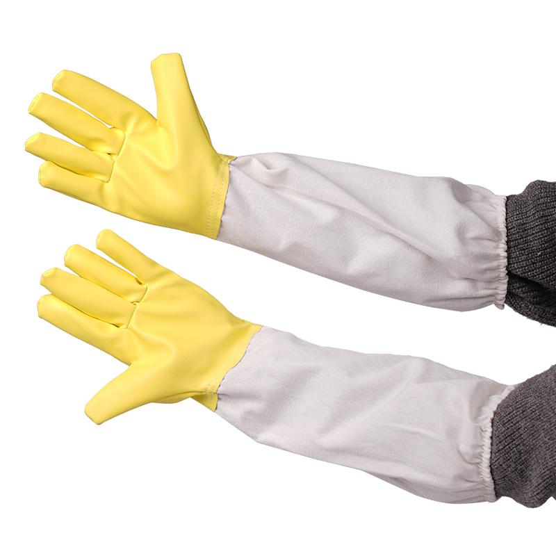 Beekeeping Gloves Anti Bee Bite Gloves Canvas Sleeve Pu Long Gloves Beekeepers Beekeeping Tools Professional Anti Bee Apiculture
