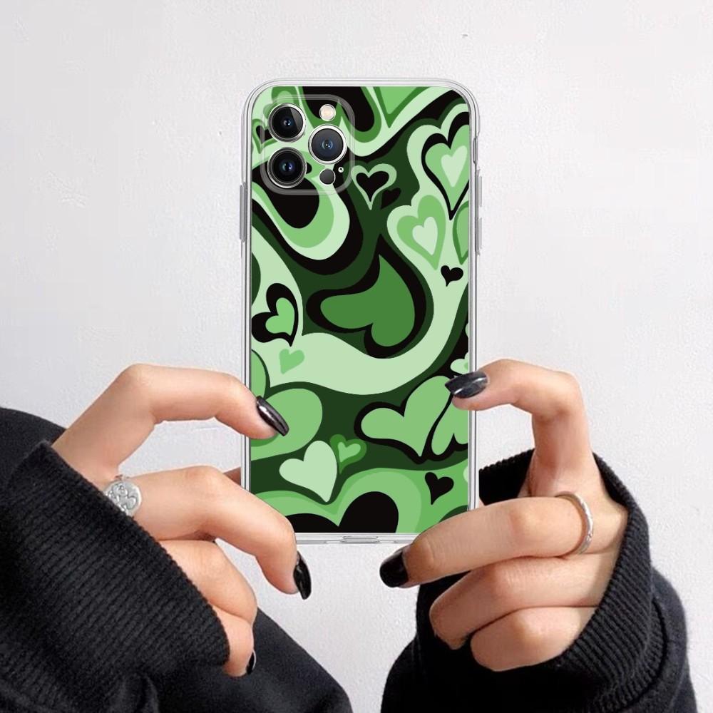 Heart Circle Phone Case for iPhone 16 15 8 7 6 6S Plus X SE XR XS 14 11 12 13 Mini Pro Max Mobile Case