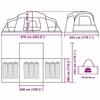 VidaXL Tente familiale avec dôme de porche 9 personnes gris et orange, tente, tente de jardin, abri extérieur, tente de 4009586