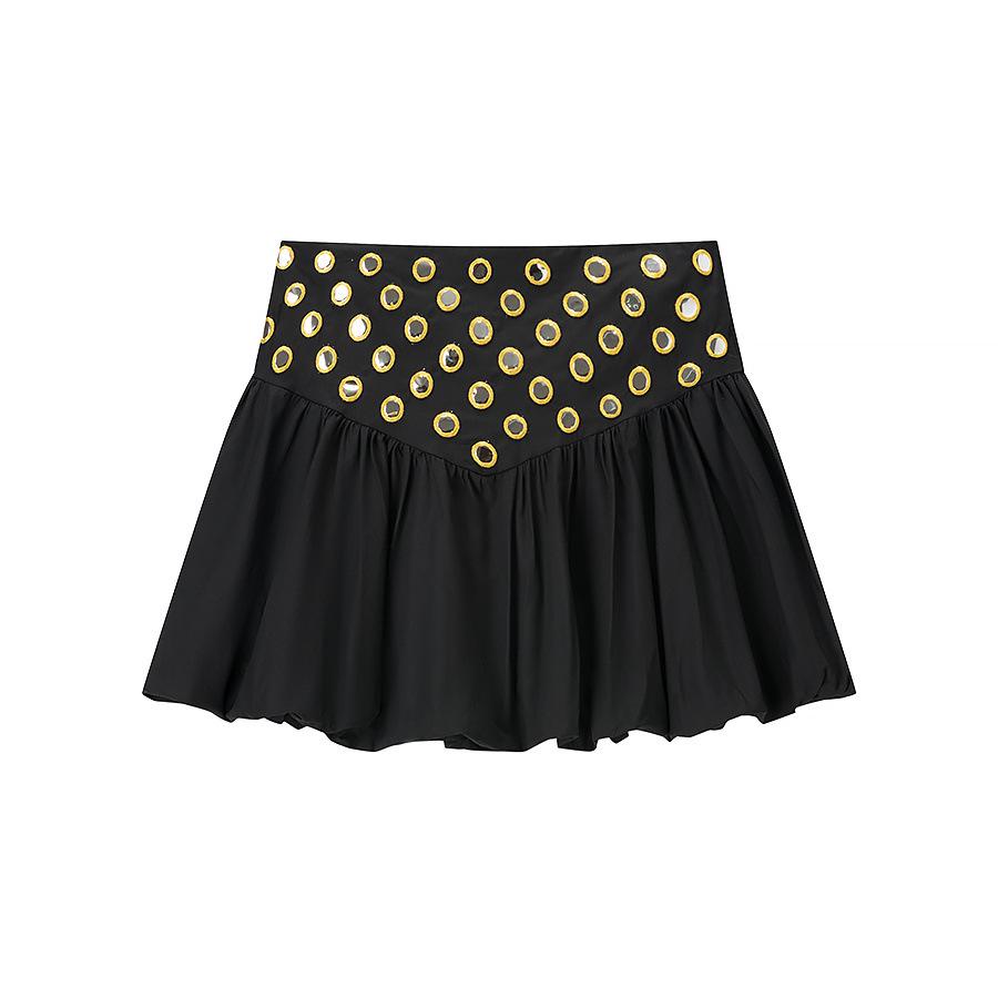 Summer 2025 Women's European & American Fashion Pleated Hem Spaghetti Strap Dress Set