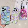Voor Realme C63 C61 Narzo N61 N63 Hoesje Bloemen Vlinder Dames Mode Achterkant Transparant Zacht Slank Siliconen Bumper Shell