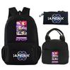 3Pcs/set Anime K-Pop Demon Hunters Printed Backpack with Shoulder Bag Pencil Case for Student Boy Girl Schoolbag Large Capacity Waterproof Bookbag