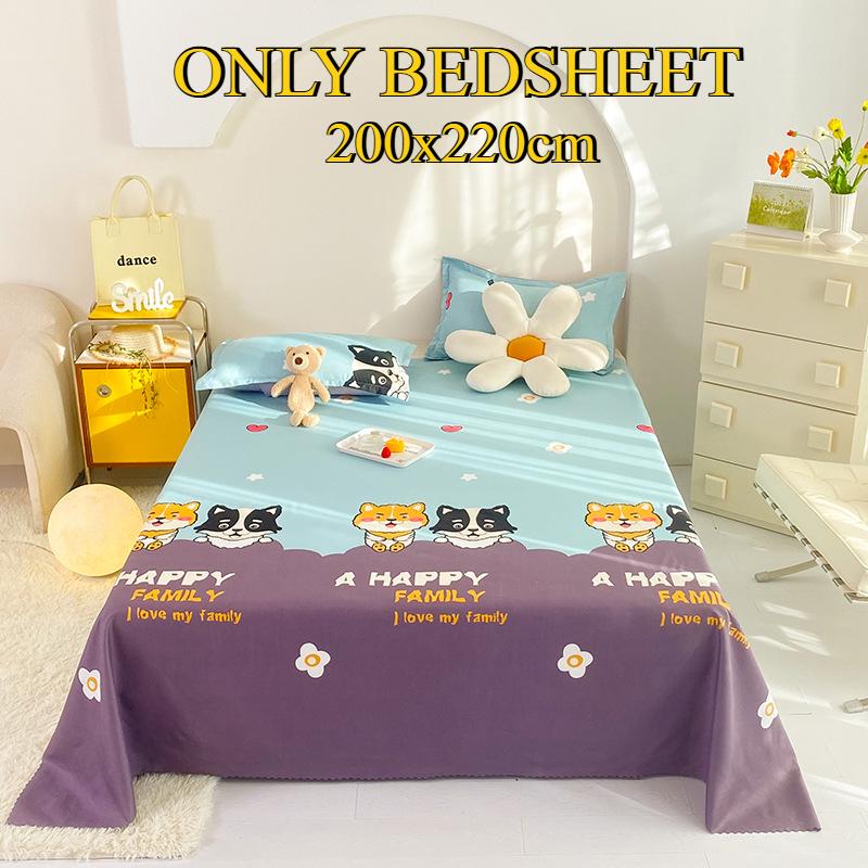 Bettlaken Hautfreundlich Gebürstet Verdickt Doppel Einzelbett Mehrspezifikationslaken für Alle Jahreszeiten