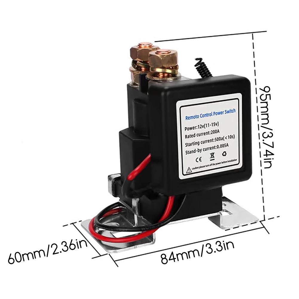 12V 24V Wireless Remote Battery Disconnect Switch Remote Start Warm-Up/Cool-Down High Current Capacity Stable Reliable
